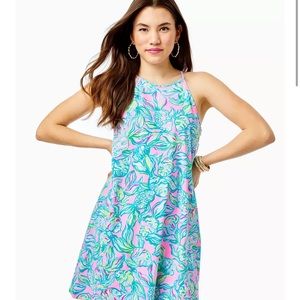 Margot Dress Pelican Pink Scales Lilly Pulitzer